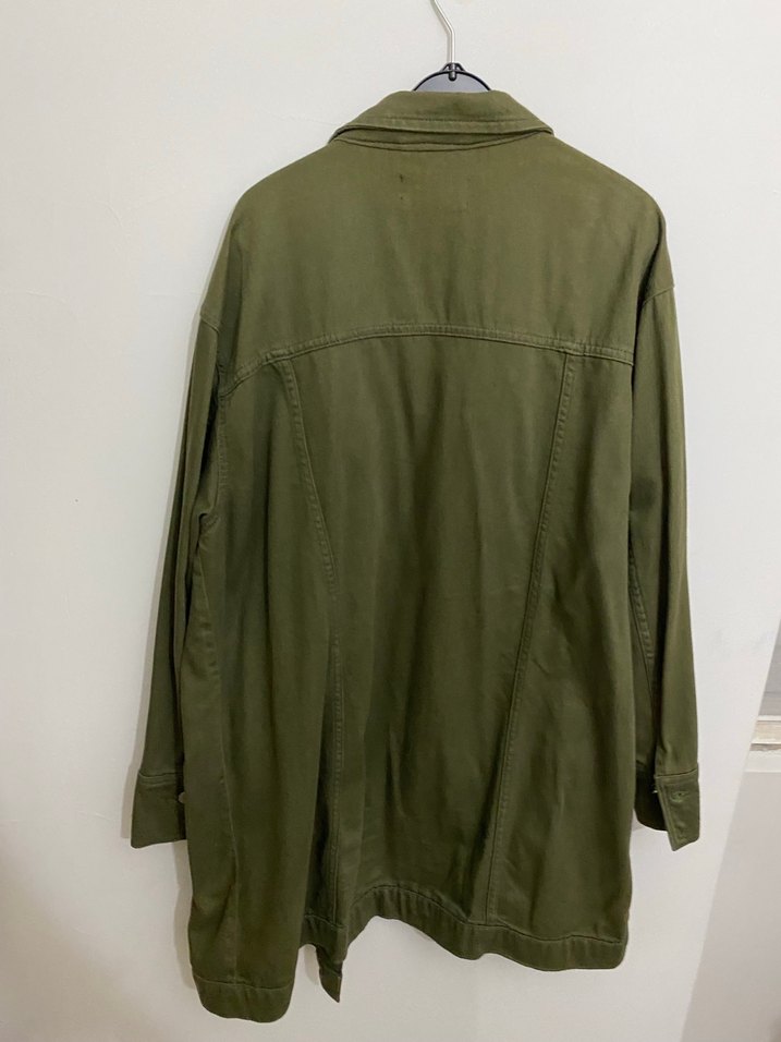 Kadın Haki kot ceket - Görsel 2