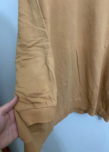 Bej Kadın Basic Sweatshirt - Görsel 4