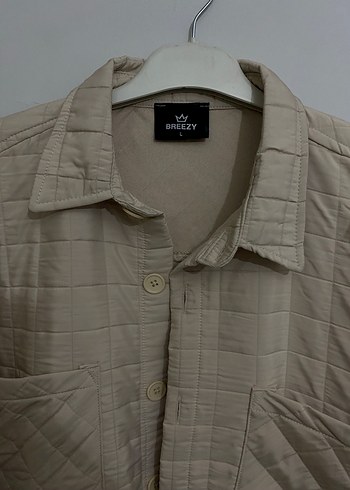 Bej Düğmeli Uzun Kollu Kadın Ceket - Görsel 2