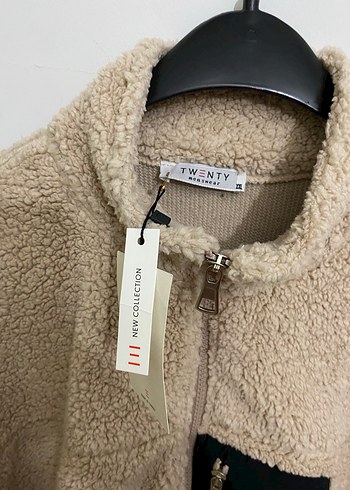 Bej Fermuarlı Kadın Polar Ceket - Görsel 2