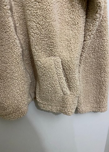 Bej Fermuarlı Kadın Polar Ceket - Görsel 4
