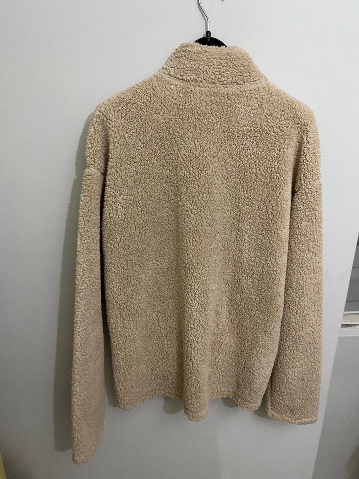 Bej Fermuarlı Kadın Polar Ceket - Görsel 5