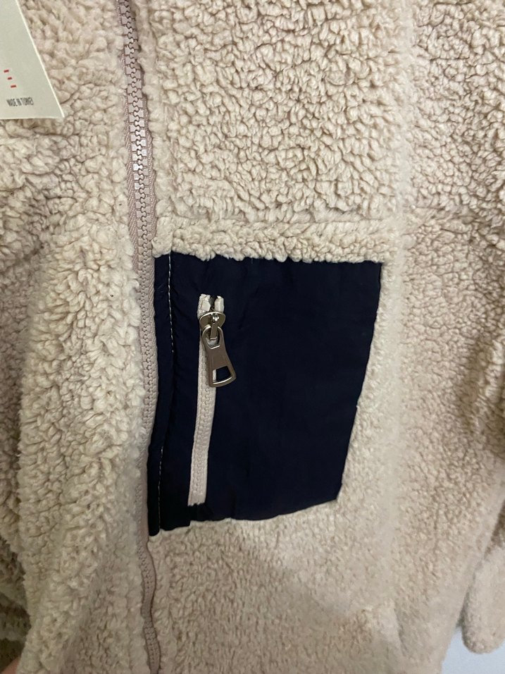 Bej Fermuarlı Kadın Polar Ceket - Görsel 3