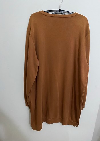 Kadın Bej Basic Uzun Kollu Oversize Sweatshirt - Görsel 2