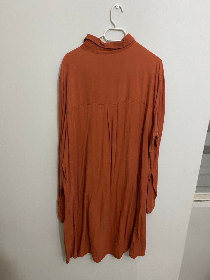 Düğmeli Uzun Kollu Kadın Modest Gömlek - Görsel 3