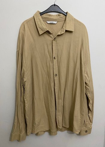 Bej erkek Gömlek Uzun Kollu - Görsel 2