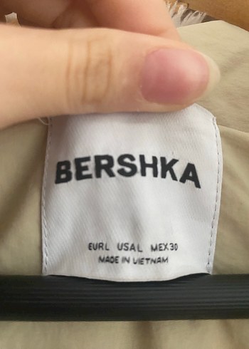 Bershka bej yünlü ceket/mont