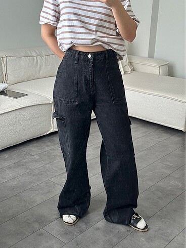 Kargo jean pantolon