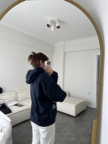 m Beden siyah Renk Desenli Sweatshirt