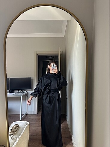 m Beden Siyah düz abiye