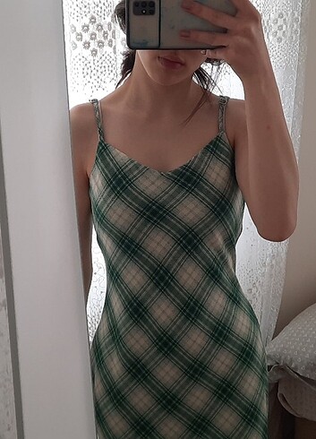 Koton yeşil uzun elbise