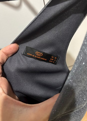 Gri Abiye Elbise - Görsel 5