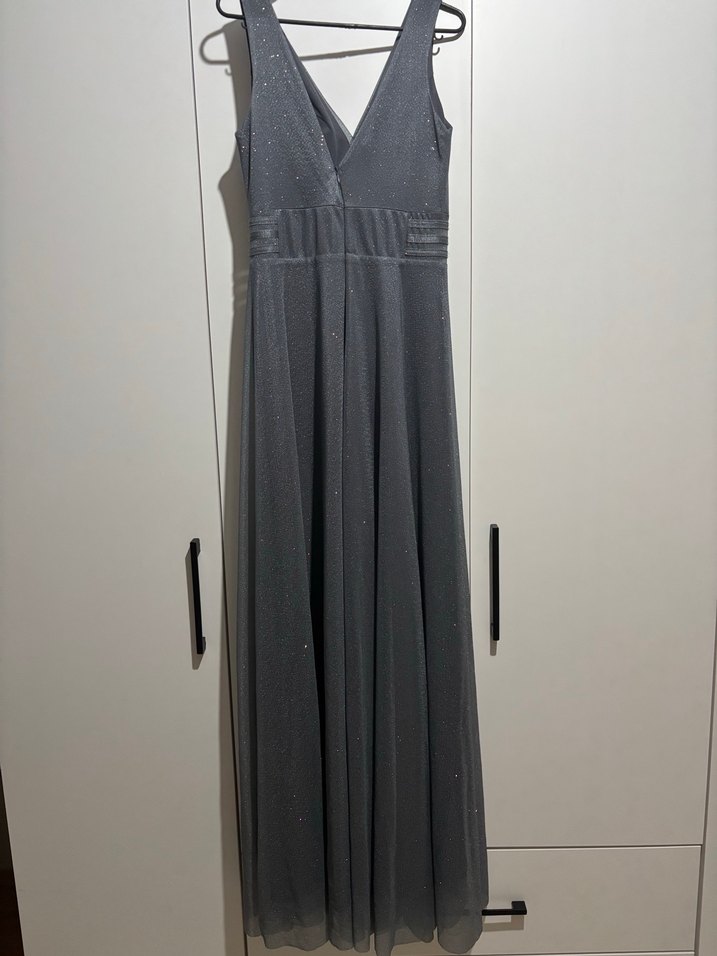 Gri Abiye Elbise - Görsel 3