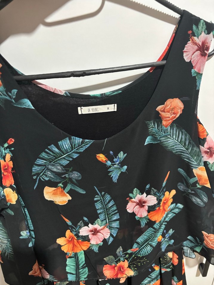 Çiçek Desenli Uzun Bohem Elbise - Görsel 3