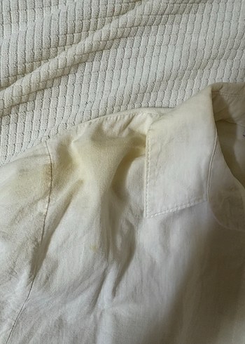 40 Beden beyaz Renk Beyaz Keten Uzun Kollu Gömlek