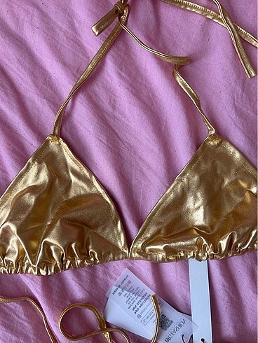 l Beden çeşitli Renk Gold 3 lü bikini takım etiketli s m l beden