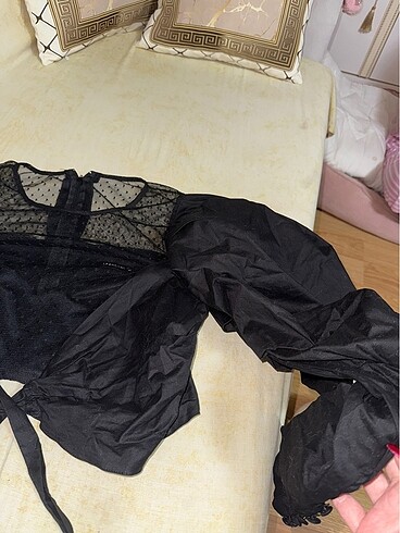 42 Beden Balon kol crop