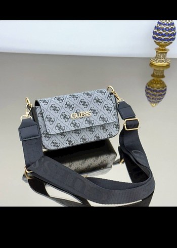 Guess Guess Desenli Siyah Kadın Bel Çantası