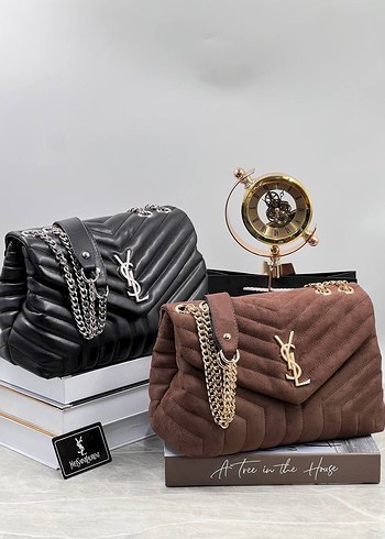 Beden siyah Renk YSL Zincir Detaylı Siyah Deri Kadın Çanta