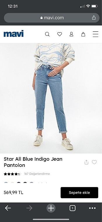 Mavi mom Jeans
