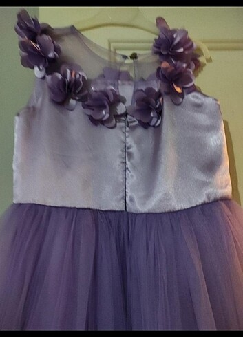 10 Yaş Beden mor Renk Abiye elbise lila renk