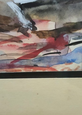 Antika Suluboya Deniz Yelkenli Tablo - Görsel 6