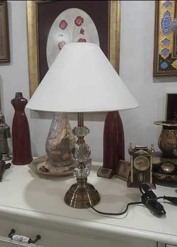 Metal Kristal Göbekli Abajur - Görsel 5