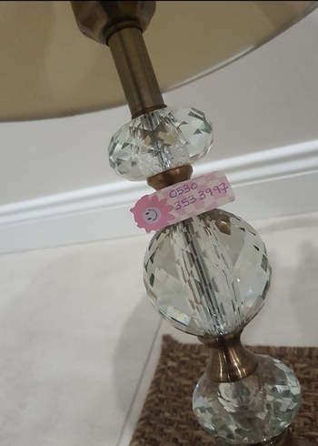 Metal Kristal Göbekli Abajur - Görsel 7