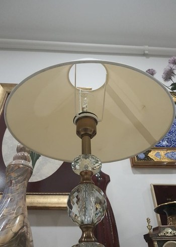 Metal Kristal Göbekli Abajur - Görsel 4