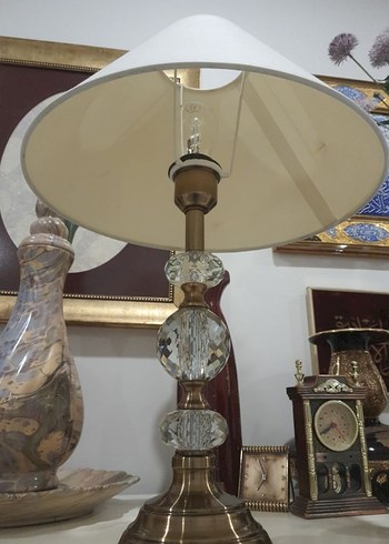 Metal Kristal Göbekli Abajur - Görsel 3