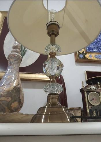 Metal Kristal Göbekli Abajur - Görsel 2