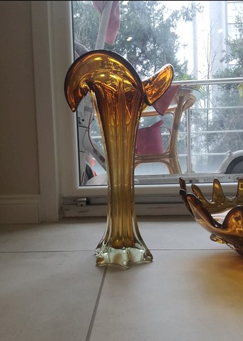 Antika İtalyan Kehribar Murano Set - Görsel 4