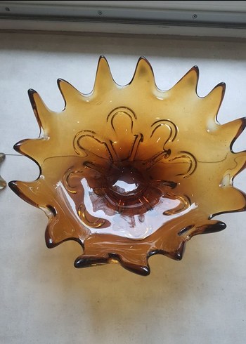 Antika İtalyan Kehribar Murano Set - Görsel 7