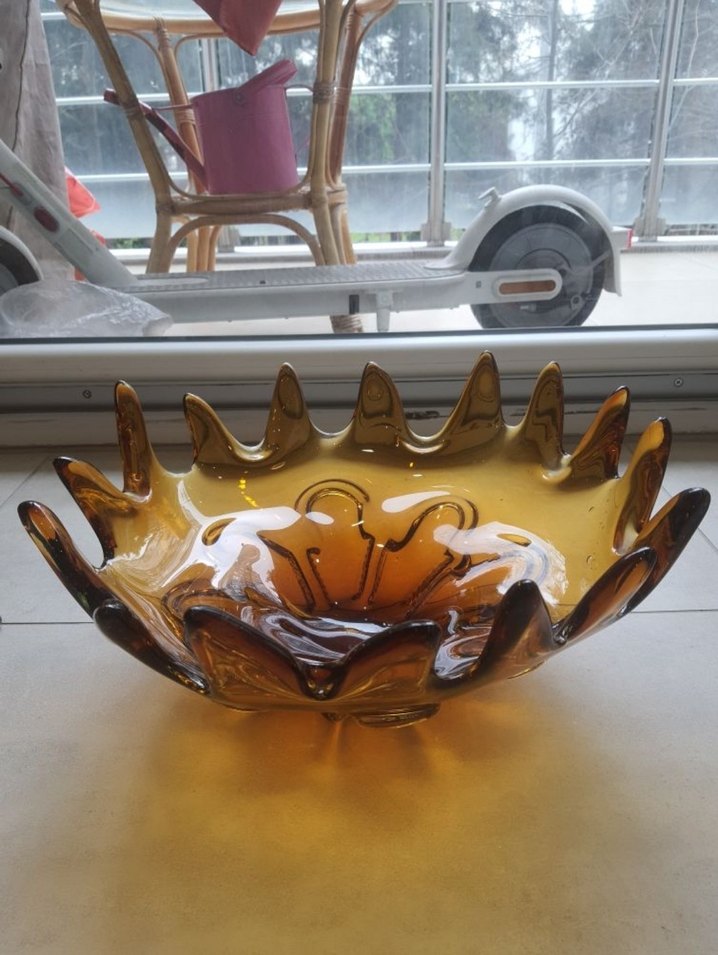 Antika İtalyan Kehribar Murano Set - Görsel 5