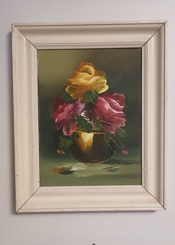 Antika Natürmort Yağlıboya Tablo - Görsel 5