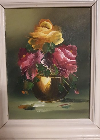 Antika Natürmort Yağlıboya Tablo - Görsel 3