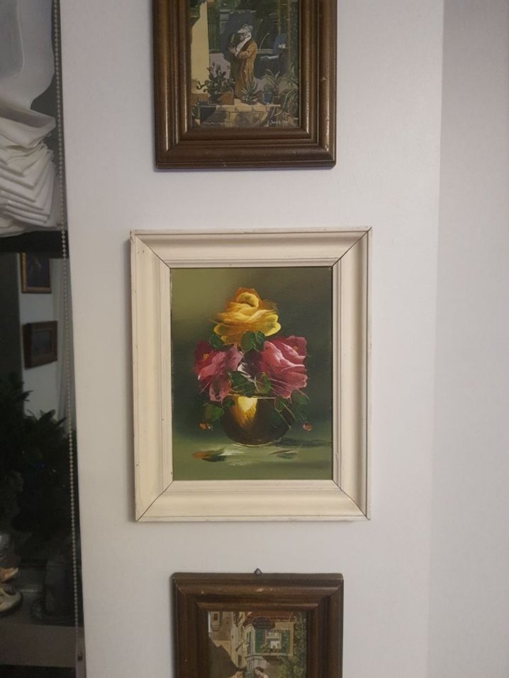 Antika Natürmort Yağlıboya Tablo - Görsel 2