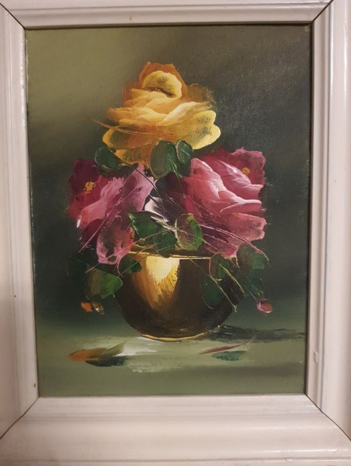 Antika Natürmort Yağlıboya Tablo - Görsel 3