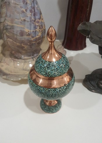 İsfahan Bakır Mine İşlemeli Şekerlik - Görsel 5