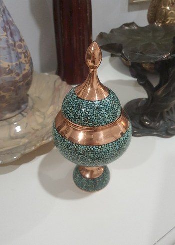 İsfahan Bakır Mine İşlemeli Şekerlik - Görsel 4