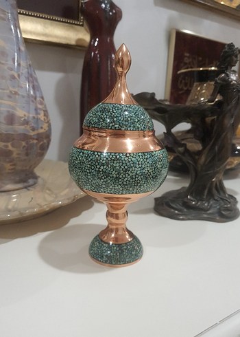 İsfahan Bakır Mine İşlemeli Şekerlik - Görsel 2