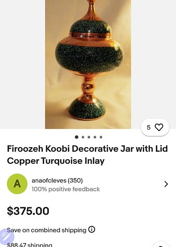 İsfahan Bakır Mine İşlemeli Şekerlik - Görsel 9