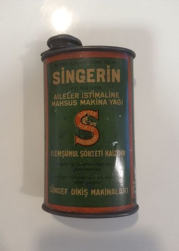 ANTİKA VİNTAGE SİNGER YAĞ KUTUSU