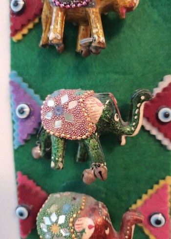 EL YAPIMI 7 FİLLİ NAZARLİ DUVAR SÜS - Görsel 8