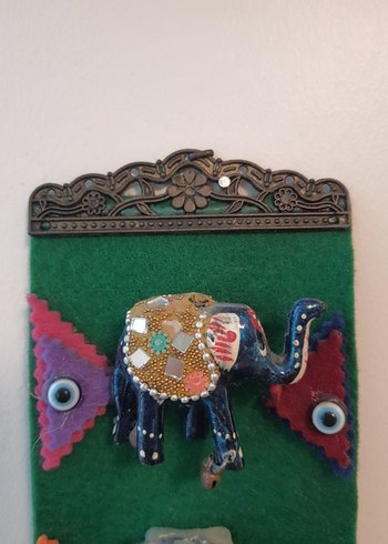 EL YAPIMI 7 FİLLİ NAZARLİ DUVAR SÜS - Görsel 5