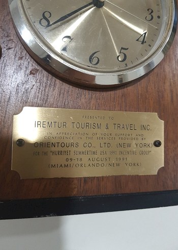 Ahşap Amerikan Masa Saati İREMTUR - Görsel 5