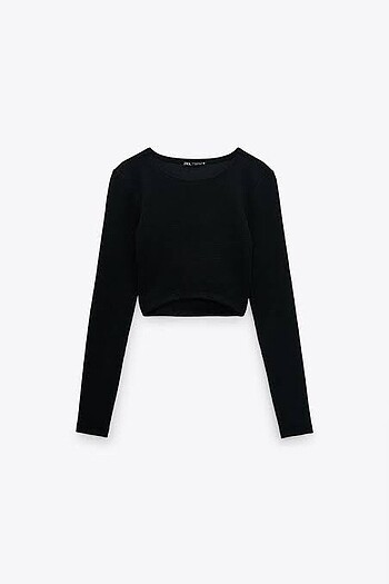 Zara crop top bluz M beden etiketli orijinal