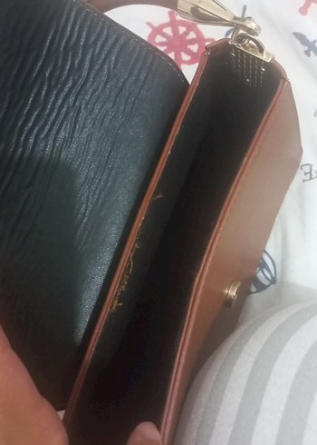 Beden kahverengi Renk Kahverengi Deri Tokalı Kadın Çanta