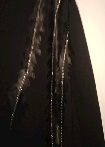 siyah  deri detayli abiye - Görsel 5