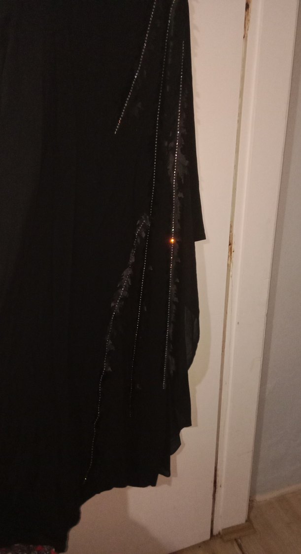 siyah  deri detayli abiye - Görsel 3